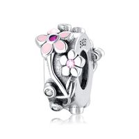 Original Design Simple Style Flower Petal Sterling Silver Inlay Zircon Jewelry Accessories sku image 4