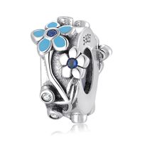 Original Design Simple Style Flower Petal Sterling Silver Inlay Zircon Jewelry Accessories sku image 5