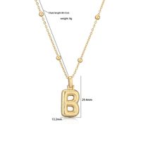 Einfacher Stil Brief Kupfer Überzug 18 Karat Vergoldet Halskette Mit Anhänger main image 2