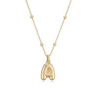 Simple Style Letter Copper Plating 18k Gold Plated Pendant Necklace main image 3