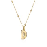 Simple Style Letter Copper Plating 18k Gold Plated Pendant Necklace main image 9