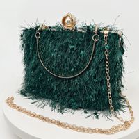 Women's Polyester Solid Color Vintage Style Classic Style Square Lock Clasp Handbag Evening Bag main image 2
