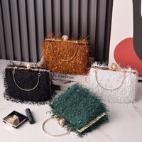 Women's Polyester Solid Color Vintage Style Classic Style Square Lock Clasp Handbag Evening Bag main image 1