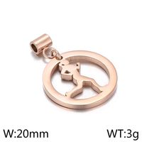 1 Piece Stainless Steel 18K Gold Plated Human sku image 2