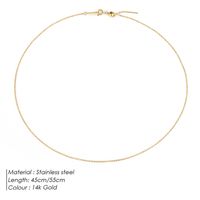 Stainless Steel 14K Gold Plated Simple Style U Shape Necklace sku image 7