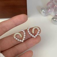 Fashion Geometric Alloy Plating Artificial Pearls Women's Earrings 1 Pair sku image 11