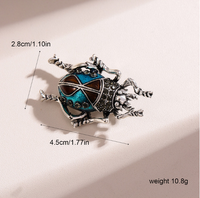 Vintage Style Beetle Alloy Plating Inlay Rhinestones Women's Brooches 1 Piece main image 2