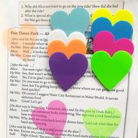 1 Piece Heart Shape Class Learning Paper Cute Sticky Note sku image 2