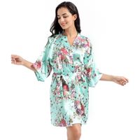 Daily Women's Elegant Lady Flower Imitated Silk Polyester Pajama Sets main image 1