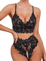Frau Dame Sexy Einfarbig Sexy Dessous-sets Zuhause Flitterwochen Hohe Taille Sexy Dessous main image 5
