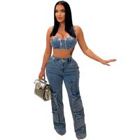 Women's Daily Casual Streetwear Solid Color Full Length Washed Jeans main image 2