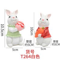Cartoon Style Rabbit Resin Ornaments sku image 1