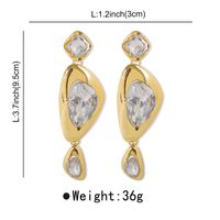 Exaggerated Simple Style Geometric Alloy Inlay Zircon Women's Earrings Necklace main image 3