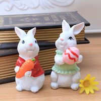 Cartoon Style Rabbit Resin Ornaments main image 6