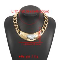 Exaggerated Simple Style Geometric Alloy Inlay Zircon Women's Earrings Necklace main image 2
