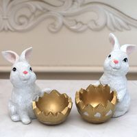 Cartoon Style Rabbit Resin Ornaments main image 6