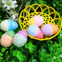 Easter Cute Solid Color Foam Party Festival Colorful Egg Decorative Props main image 5