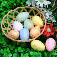 Easter Cute Solid Color Foam Party Festival Colorful Egg Decorative Props main image 4