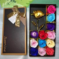 Valentine's Day Christmas Small Gifts 18 Roses Soap Flower Gift Box sku image 10