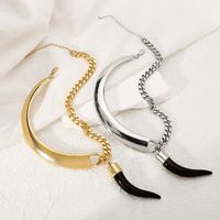 Modern Style Simple Style Horns Alloy Women's Pendant Necklace main image 1