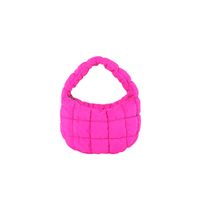 Women's Cotton Solid Color Basic Pillow Shape Zipper Shoulder Bag Handbag Underarm Bag sku image 2