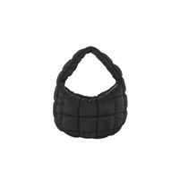Women's Cotton Solid Color Basic Pillow Shape Zipper Shoulder Bag Handbag Underarm Bag sku image 5