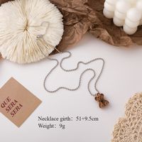 Ig Style Cute Bear Alloy Plating White Gold Plated Women's Pendant Necklace main image 2