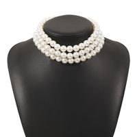 Elegant Modern Style Simple Style Round Imitation Pearl Beaded Women's Bracelets Necklace sku image 2