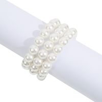 Elegant Modern Style Simple Style Round Imitation Pearl Beaded Women's Bracelets Necklace sku image 1