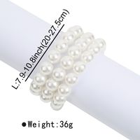 Elegant Modern Style Simple Style Round Imitation Pearl Beaded Women's Bracelets Necklace main image 3