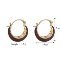 1 Pair Elegant Vintage Style Geometric Enamel Plating Inlay Alloy Resin Earrings main image 2