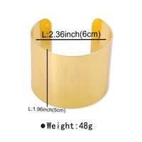 Exaggerated Modern Style Simple Style Solid Color Alloy Women's Wristband main image 2