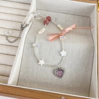 Sweet Shiny Star Beaded Freshwater Pearl Shell Beaded Women's Pendant Necklace main image 7