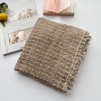 New Cotton Linen Linen Handmade Tie-dyed Scarf Retro Ethnic Long Women's Shawl Summer Sunscreen Scarf sku image 7