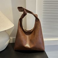 Women's Pu Leather Solid Color Vintage Style Square Magnetic Buckle Shoulder Bag main image 3