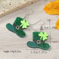 1 Pair Ig Style Casual Shamrock Lips Frog Plating Arylic Silver Plated Drop Earrings sku image 5