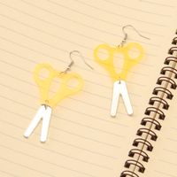 1 Pair Funny Scissors Stainless Steel Arylic Drop Earrings main image 5
