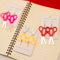 1 Pair Funny Scissors Stainless Steel Arylic Drop Earrings main image 8