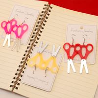1 Pair Funny Scissors Stainless Steel Arylic Drop Earrings main image 10
