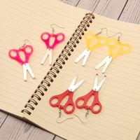 1 Pair Funny Scissors Stainless Steel Arylic Drop Earrings main image 9