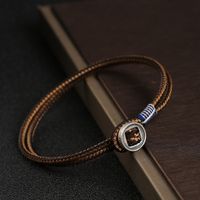 Simple Style Geometric Sterling Silver Rope Knitting Men's Bracelets sku image 2