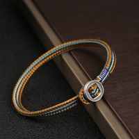 Simple Style Geometric Sterling Silver Rope Knitting Men's Bracelets sku image 5