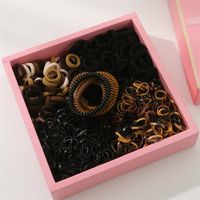 Women's Casual Simple Style Solid Color Plastic Cloth Hair Clip Hair Tie main image 5
