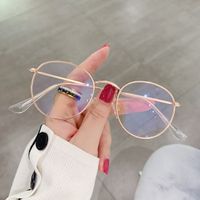 Simple Style Solid Color Ac Round Frame Full Frame Optical Glasses main image 3