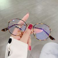 Simple Style Solid Color Ac Round Frame Full Frame Optical Glasses main image 1