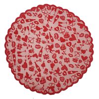 Valentine's Day Elegant Heart Shape Polyester Tablecloth sku image 1