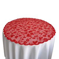 Valentine's Day Elegant Heart Shape Polyester Tablecloth main image 4