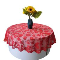 Valentine's Day Elegant Heart Shape Polyester Tablecloth main image 3