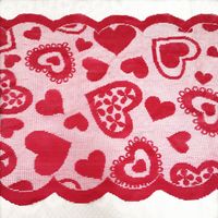 Valentine's Day Elegant Heart Shape Polyester Tablecloth main image 4