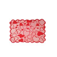 La Saint-valentin Élégant Forme De Cœur Polyester Nappe De Table sku image 1